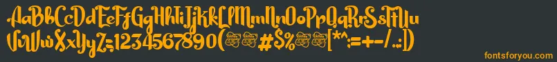 HarsonDemo Font – Orange Fonts on Black Background