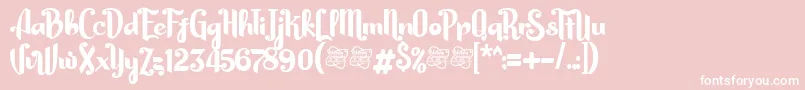 HarsonDemo Font – White Fonts on Pink Background