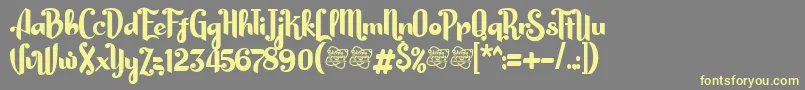 HarsonDemo Font – Yellow Fonts on Gray Background