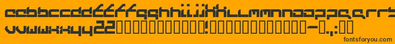 Futufrg Font – Black Fonts on Orange Background