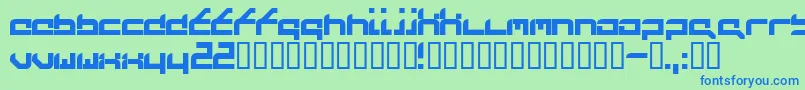 Futufrg Font – Blue Fonts on Green Background