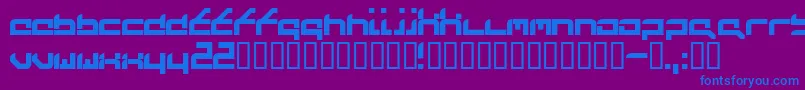Futufrg Font – Blue Fonts on Purple Background
