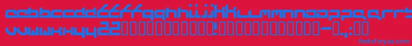 Futufrg Font – Blue Fonts on Red Background