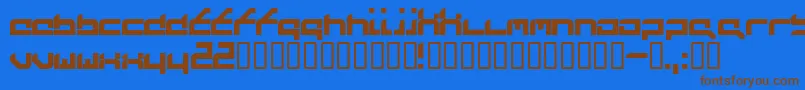 Futufrg Font – Brown Fonts on Blue Background