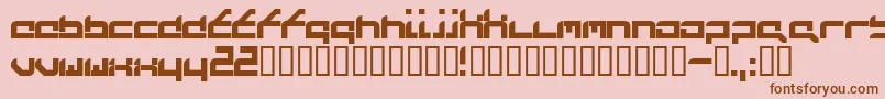 Futufrg Font – Brown Fonts on Pink Background