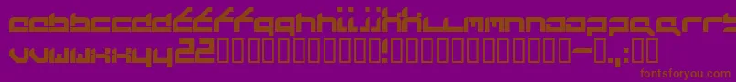 Futufrg Font – Brown Fonts on Purple Background