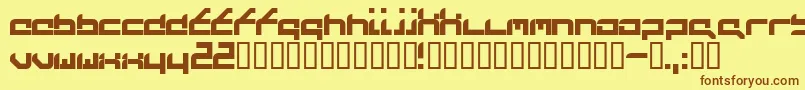 Futufrg Font – Brown Fonts on Yellow Background