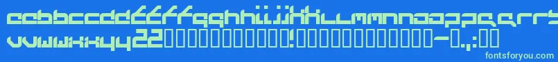 Futufrg Font – Green Fonts on Blue Background