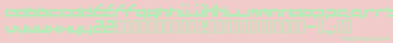 Futufrg Font – Green Fonts on Pink Background