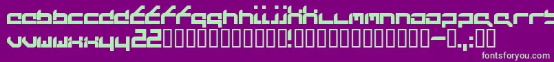Futufrg Font – Green Fonts on Purple Background
