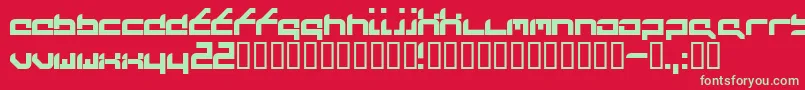 Futufrg Font – Green Fonts on Red Background