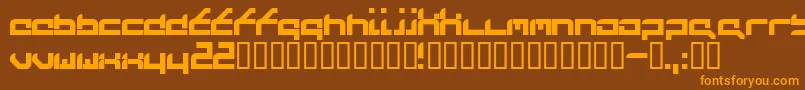 Futufrg Font – Orange Fonts on Brown Background