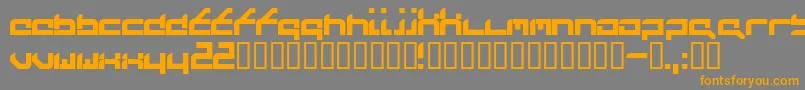 Futufrg Font – Orange Fonts on Gray Background