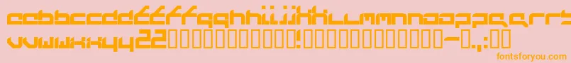Futufrg Font – Orange Fonts on Pink Background