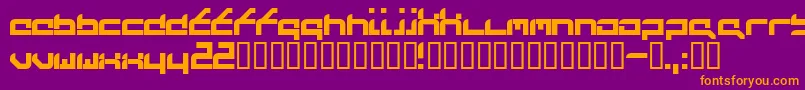 Futufrg Font – Orange Fonts on Purple Background