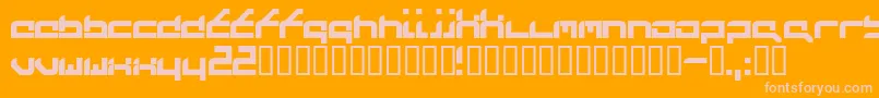 Futufrg Font – Pink Fonts on Orange Background