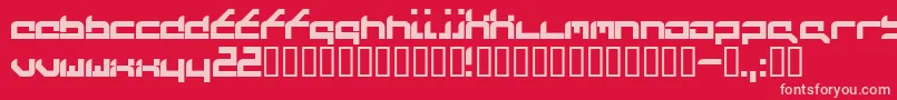 Futufrg Font – Pink Fonts on Red Background