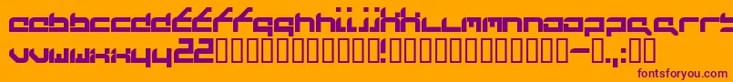 Futufrg Font – Purple Fonts on Orange Background