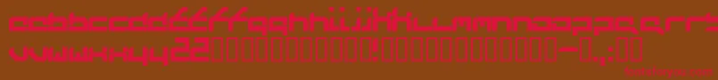 Futufrg Font – Red Fonts on Brown Background