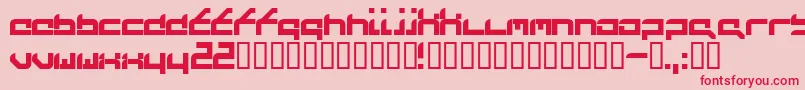Futufrg Font – Red Fonts on Pink Background