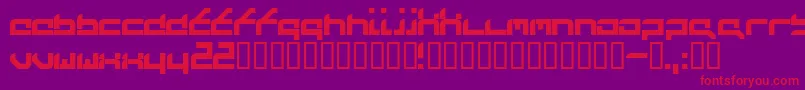 Futufrg Font – Red Fonts on Purple Background