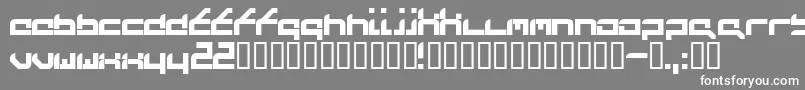 Futufrg Font – White Fonts on Gray Background