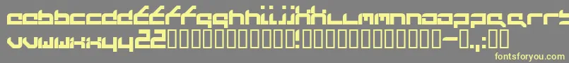 Futufrg Font – Yellow Fonts on Gray Background