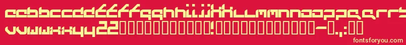 Futufrg Font – Yellow Fonts on Red Background