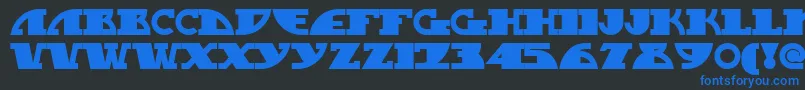 Mygalswoopynf Font – Blue Fonts on Black Background