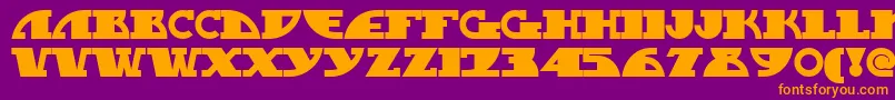 Mygalswoopynf Font – Orange Fonts on Purple Background