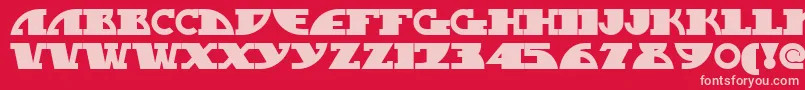 Mygalswoopynf Font – Pink Fonts on Red Background