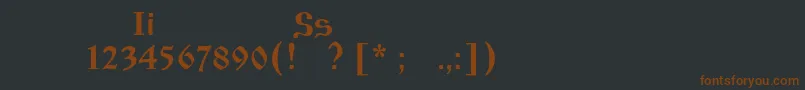 Izhitsaos Font – Brown Fonts on Black Background