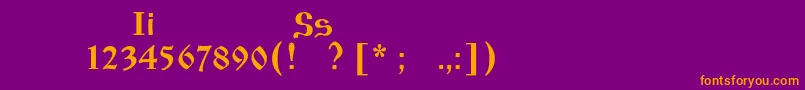 Izhitsaos Font – Orange Fonts on Purple Background