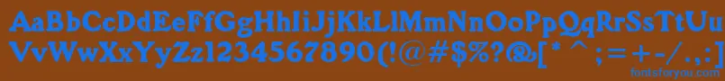 Lisätietoja GorillaBt-fontista GorillaBt-fontti – siniset fontit ruskealla taustalla