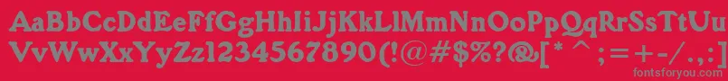 GorillaBt Font – Gray Fonts on Red Background
