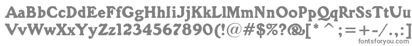 GorillaBt-fontti – harmaat kirjasimet valkoisella taustalla