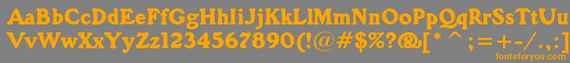 Więcej informacji o czcionce GorillaBt Czcionka GorillaBt – pomarańczowe czcionki na szarym tle