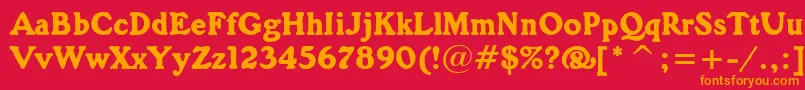 GorillaBt Font – Orange Fonts on Red Background