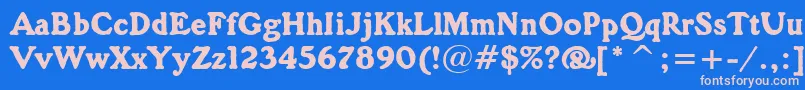 Шрифт GorillaBt – розовые шрифты на синем фоне