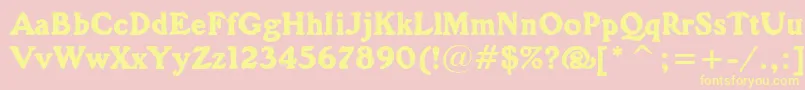 fuente GorillaBt – Fuentes Amarillas Sobre Fondo Rosa