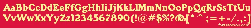 GorillaBt Font – Yellow Fonts on Red Background