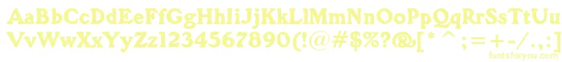 GorillaBt Font – Yellow Fonts on White Background