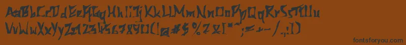 フォント612kb – 黒い文字が茶色の背景にあります