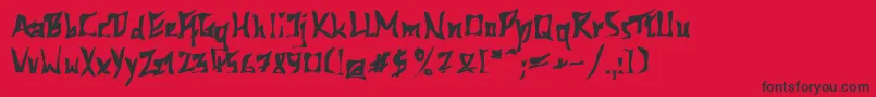 フォント612kb – 赤い背景に黒い文字