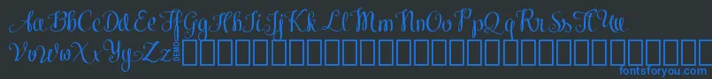 KiralyDemo Font – Blue Fonts on Black Background