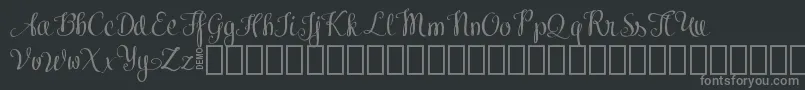 フォントKiralyDemo – 黒い背景に灰色の文字