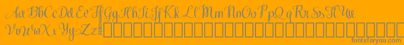 KiralyDemo Font – Gray Fonts on Orange Background