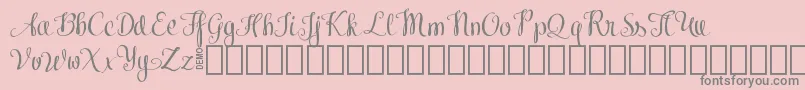 KiralyDemo Font – Gray Fonts on Pink Background