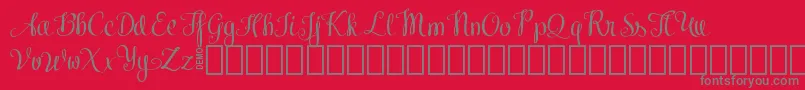 KiralyDemo Font – Gray Fonts on Red Background