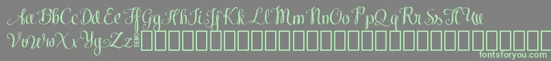 KiralyDemo Font – Green Fonts on Gray Background
